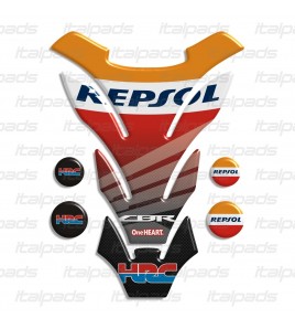 Paraserbatoio resinato per Honda CBR mod. Detroit TOP Repsol Tank Pad HRC +4