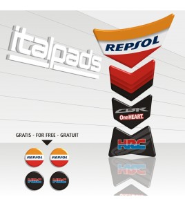 Paraserbatoio resinato per Honda CBR mod. Frames TOP Repsol Tank Pad HRC +4