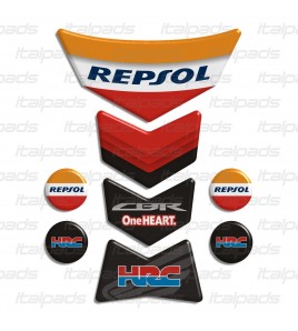 Paraserbatoio resinato per Honda CBR mod. Frames TOP Repsol Tank Pad HRC +4