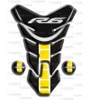 Paraserbatoio resinato Yamaha R6 "Nevada" nero giallo C